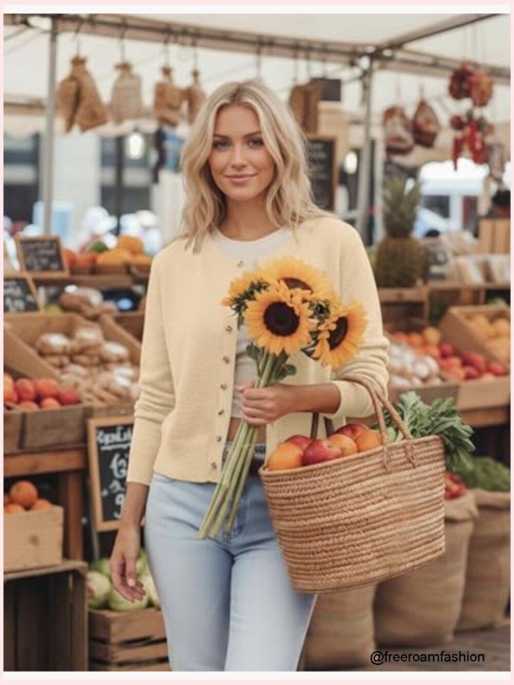 Button Up Lightweight Cropped Cardigan Long Sleeve Knit - Picture 5 of 7